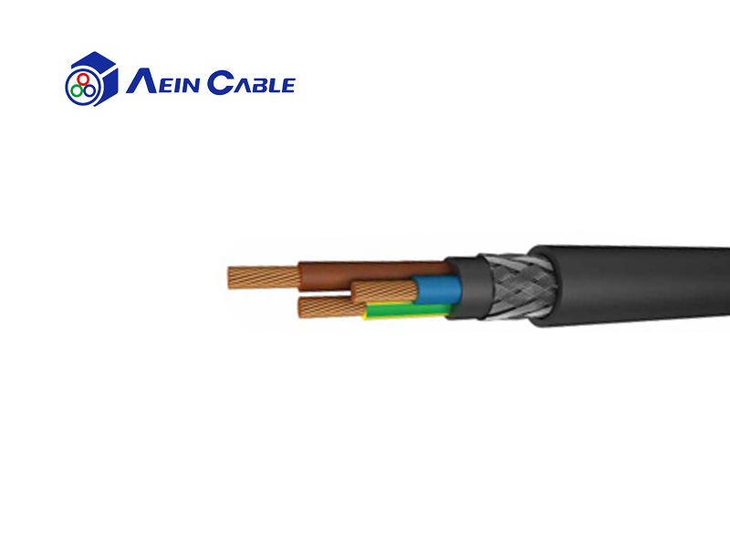 H07RC4N-F Rubber Tinned Copper Wires Braided Cables 450/750 V