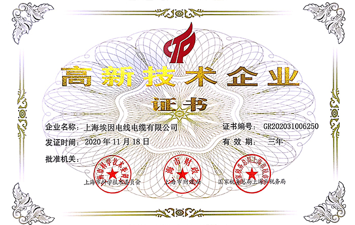 Aein Cable: high-tech enterprise